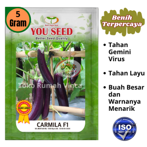 Benih Bibit Biji Terong Ungu CARMILA F1 5 gram dari Cap You Seed Tahan Virus dan Tahan layu