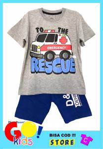 Setelan anak laki laki Ambulance Rescue Size 1-10 Tahun / baju anak / baju murah / COD