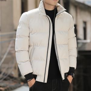 Áo khoác phao mùa đông đệm dày độn áo khoác nam phong cách mới hợp thời trang Áo khoác giản dị áo khoác Thanh Niên hợp thời trang tất cả các trận đấu độn áo khoác ấm