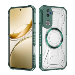 เคสโทรศัพท์สำหรับ Vivo V50e V50E V50 4G 5G กรอบแม่เหล็กซิลิโคนนิ่มป้องกันการตกกันกระแทกเคสใส่โทรศัพท์ผิวโลหะผสม CD กรอบด้านหลังป้องกันเป็นวงแหวนแม่เหล็ก