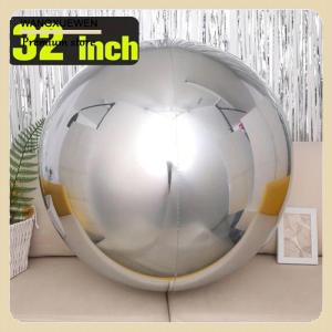 [COD] ลูกโป่งตกแต่งทำจากโลหะทรงกลมขนาด32นิ้วสำหรับงานเฉลิมฉลองและของตกแต่งงานปาร์ตี้บรรจุก๊าซฮีเลียมสามารถลอยได้4D