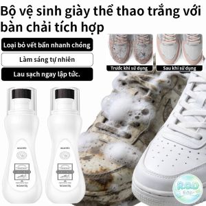 Chai Xịt Vệ Sinh Giày Trắng Có Đầu Bàn Chải Tiện Lợi Bọt Làm Sạch Giày Thể Thao Tẩy Ố Vàng Làm Trắng Sáng Như Mới Không Cần Giặt Nước Khô Nhanh Loại Bỏ Vết Bẩn Cứng Đầu Dùng Cho Giày Sneaker Giày Vải Giày Lưới Dụng Cụ Chăm Sóc Giày Dép Cao Cấp Hiệu Quả