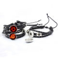 Anime Naruto Bracelet Cosplay Uchiha Bracelet Sharingan Eye Bracelet Multi-layered Cowhide Braided Bracelet For Naruto Fans Gifts. 