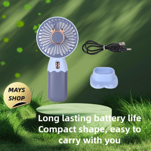 BUY 1 TAKE 1 ZB088 portable mini handheld fan USB charging with desktop mobile phone holder 3-speed adjustment