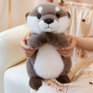 25/35CM Kawaii Otter Plush Toys Simulation Otter Stuffed Animal Pillow Baby Animal Groundhog Doll Birthday Gift Room Decoration