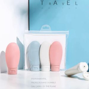 Lọ chiết mỹ phẩm dầu gội sữa tắm mang đi du lịch siêu tiện lợi kèm túi zip dung tích 60ml