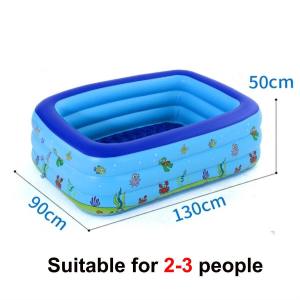 Rectangular Inflatable Kids Swimming Pool 110-260cm Paddling Bathing Tub Outdoor Kolam Renang