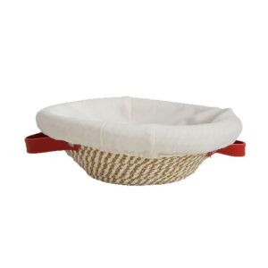 JGYBI with Handle Bread Proofing Basket Oval/Round with Liner Cover Bread Dough Banneton Wicker Baking Bowl Homemade Bread Cloth Bag For Baker