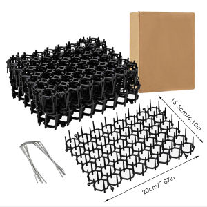 12PCS Cat Scat Mat with Spikes Pet and Dog Deterrent Prickle Mat for Garden Porch Home Anti Cat Mat Indoor Outdoor Mat for Garden Fence 20X15CM/PC