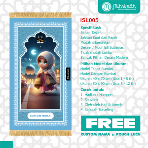 Sajadah Karpet Anti Slip Custom Nama & Motif Sublimasi Desain Terkini - Mihrimah Islamic Series