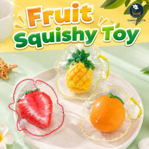 Cute Fruit Squishy Toy Soft Squeeze Stress Relief Fidget Sensory Toy For Kids Adults Gift