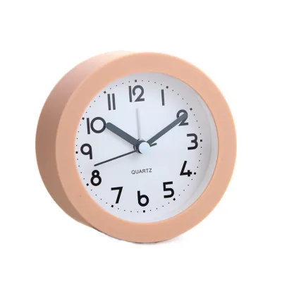 EDHO5 Non-Ticking Silent Alarm Clock Retro Plastic Bedside Clock Decorative with Night Light Desk Clock Kids Bedroom
