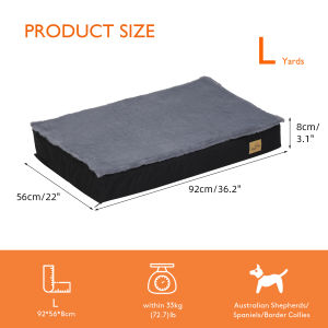 2XL Memory Foam Orthopedic Dog Bed Waterproof Pet Sofa Mat Crate Mattress with 2-Layer Replaceable Cover