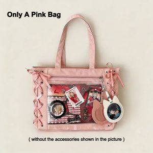 Ayuqi® Ribbon ITA Bag Doll Anime Periphery Large Capacity Transparent Display Pocket Girls Tote Bag Shoulder Bag