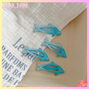 [KUNLIAN] 4Pcs Cute Cartoon Dolphin BB Hair Clip For Women Girls Versatile Bangs Hair Clip Fashion Side Clip Hair Accessories Gifts