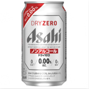 Asahi Dry Zero 0.00% Non-Alcoholic Beer 350ml / Foamy Mug 340ml Dry Taste Fine Foam