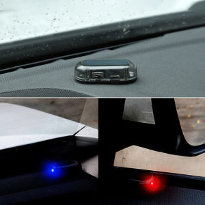 Solar Car Alarm LED Light Auto Car Alarm Security System Warning Anti-Theft Caution Flash Blinking Red Flash Light Strobe Signal Lights