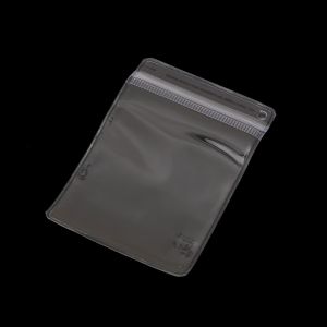 20pcs/bag PVC Transparent Side Hole Offset Hole Bags Plastic Small Gifts Jewelry Candy Packing Reclosable Pouches