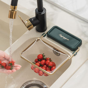 Kitchen Sink Strainer Food Filter Rack With 50Pcs Disposable Mesh Bags Garbage Strainer Food Storage Rack