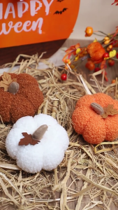 Halloween Party Decorations Nordic Pumpkin Figurine Sculptures Ornament for Indoor Outdoor Yard Lawns Holiday Decors