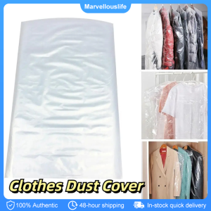 10pcs Transparent Clothes Dust Cover Plastic Waterproof Clothing Storage Bag Clothing Hanging Garment Bag