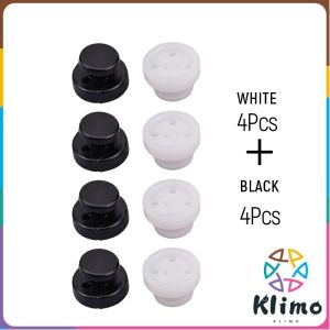 Klimo Removable Shirt Buttons Plastic Button DIY Quick Installation Buttons Black and White 8Pcs/Set