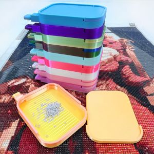 5210A Embroidery Large Diamond Painting Tray Large Capacity DIY Craft Beads Sorting Storage Tray  Colourful Drill Tray Storage Rack for 5D Diamond Painting Storage Tools