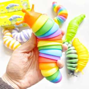 Mainan Squishy Siput Finger Slug / Mainan Anak Finger SLUG 3D / Mainan Ulat Motorik anak