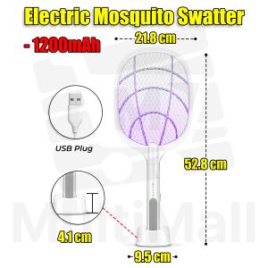 Mosquitos Swatter| Fly Swatter Electric Swatter Electric Mosquito Swatter| Insects Swatter Mosquito Electric Zapper| Rechargeable Mosquito killer|