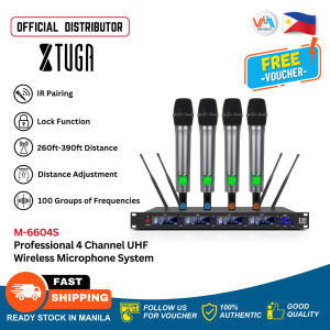 XTUGA M-6604S Professional 4 Channel Wireless Microphone System True Diversity Cordless Handheld Mic