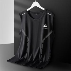 Ice Silk Vest Mens Fitness Quick-drying Sleeveless Tank Top Summer Thin Breathable American Trend Vest