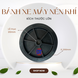 Bánh Xe Máy Nén Khí Fusheng Cao Cấp Đa Kích Thước 125/175/200mm - Phụ Kiện Máy Nén Khí Tiện Ích