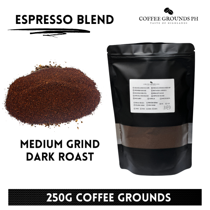 Coffee Grounds PH Espresso Blend 250g Medium Grind Coffee x Dark