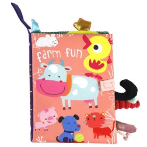 [iRojak] Baby Cloth Book Tear-Proof Tail Interactive Sound Paper Cloth Book Educational Toy 宝宝布书 Buku Kain - BT277
