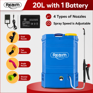 Reaim Agriculture Electric Spray Automatic Knapsack Sprayer 2-in-1 High Pressure Manual Sprayer for Gardening Tools 16/18/20L Capacity