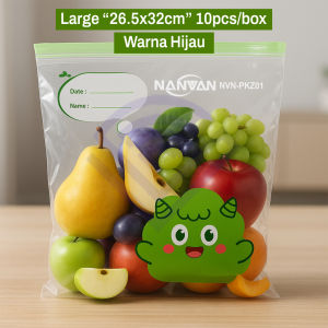 [COD] NANVAN NVN-PKZ01 KANTONG PLASTIK ZIP LOCK PENYIMPANAN MAKANAN SEGAR - FOOD STORAGE BAG KARAKTER LUCU DI KULKAS