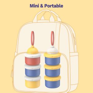 SG Baby Milk Powder Box[Set of 3 Layers]  Independent Stackable Dispenser  Waterproof & Moisture-Proof