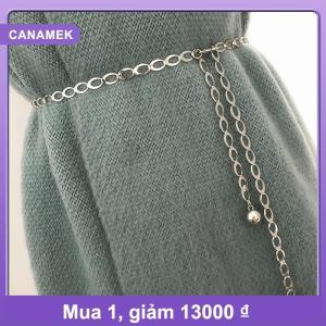 【CANAMEK】 Phụ Nữ Thời Trang Thắt Lưng Sang Trọng Thiết Kế Vành Đai Retro Bạc Khắc Hollow out Chain Belt Cho Phụ Nữ Thanh Lịch Vòng Kim Loại Phụ Nữ Vành Đai