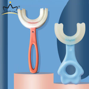 2-6-12 Years Old Children Baby Toothbrush Stars Cats 360 Degrees kids Toddler Toothbrush Silicone Soft U-shaped Brushing