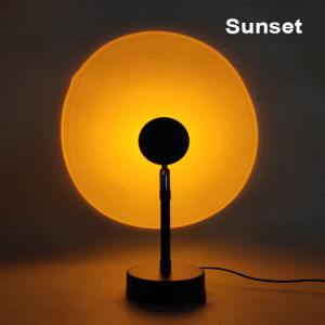 Projector Sunset Light Rainbow Background Wall Decoration USB Charging Rainbow Light Sunset Red Living Room Creative Decoration Floor Lamp 夕阳灯 | Cute Baby