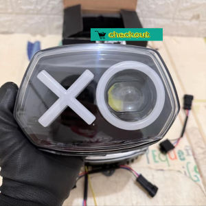Headlamp Vespa Sprint Model XO DRL Lazy Rgb Aplikasi Android Ios X O WD 188