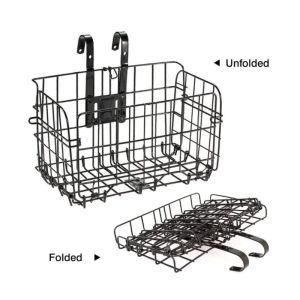 Bike Basket Front Foldable Basket for Bike Rear Basket MTB hard Metal Bag Bicycle Accessories