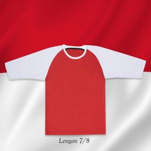 Sonclothing - Kaos Pria Raglan Seragam Merah Putih HUT Kemerdekaan Dirgahayu RI k 79th