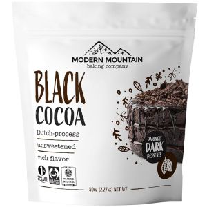 ผงโกโก้ดำ (1 ปอนด์) อบขนมช็อกโกแลตที่มีสีเข้มที่สุด ให้รสชาติช็อกโกแลตที่เข้มข้น ทดแทนสีอาหารดำจากธรรมชาติ ผงโกโก้ที่ผ่านการแปรรูปจากเนเธอร์แลนด์ ไม่หวาน สีเข้มพิเศษ ได้รับการรับรองการค้าขายที่ยุติธรรม