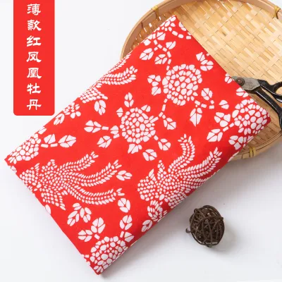 Batik Printed Floral Fabric DIY Cloth 100% Cotton Fabric for DIY Dress and Table Cover TJ4135