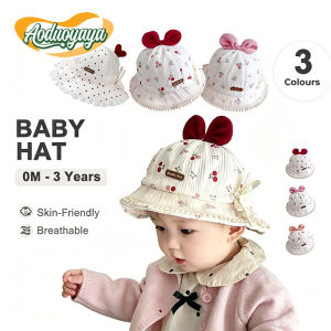 Aoduoyaya Baby Bucket Hat Boy Girl Kids Sun Hat Cap Cute Bow Breathable Hat Fisherman Hat Topi Bayi Fashion