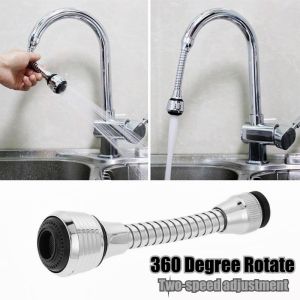 360 Degree Swivel Kitchen Faucet Aerator Adjustable Extender Sprayer Filter Diffuser Water Saving