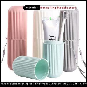 [Yolandas] Travel Portable Toothbrush Cup Bathroom Toothpaste Holder Storage Box Storage Box Travel Toiletries Storage Cup New Idea