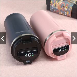Cốc Giữ Nhiệt Ly Giữ Nhiệt 500ml Coffee Màn Hình Led Hiển Thị Nhiệt Độ Chất Thép 304 Không Gỉ Bền Đẹp Tiện Dụng