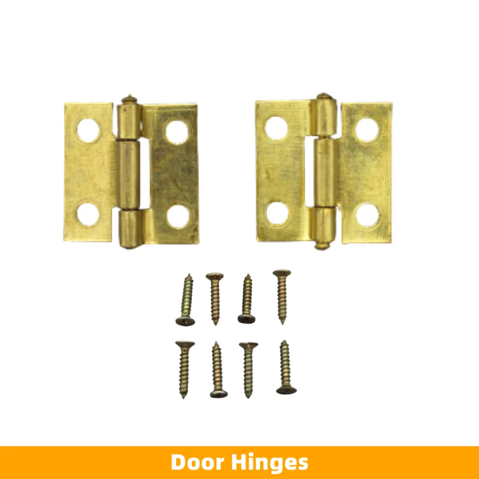 Cabinet / Door HD Hinges Brass Plated 2x2, 3x3 1 Pairs ( Bisagra )